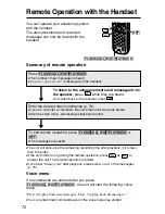 Предварительный просмотр 72 страницы Panasonic KX-TG2257S - 2.4 GHz Digital Cordless... Operating Instructions Manual