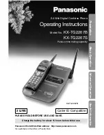 Panasonic kx-tg2267 - Cordless Phone - Operation Operating Instructions Manual предпросмотр