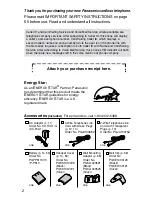 Preview for 2 page of Panasonic kx-tg2267 - Cordless Phone - Operation Operating Instructions Manual