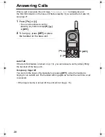 Preview for 20 page of Panasonic KX-TG2312 Operating Instructions Manual