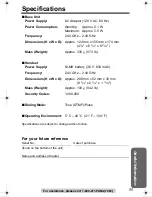 Preview for 55 page of Panasonic KX-TG2312 Operating Instructions Manual