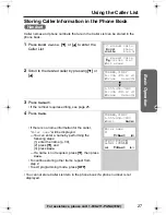 Preview for 27 page of Panasonic KX-TG2313 Operating Instructions Manual