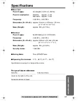 Preview for 63 page of Panasonic KX-TG2313 Operating Instructions Manual