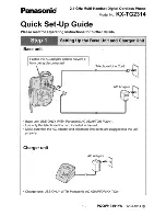 Panasonic KX-TG2314 Quick Setup Manual предпросмотр