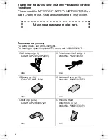 Предварительный просмотр 2 страницы Panasonic KX-TG2322B Operating Instructions Manual