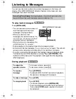 Предварительный просмотр 26 страницы Panasonic KX-TG2322B Operating Instructions Manual