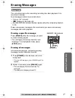 Предварительный просмотр 27 страницы Panasonic KX-TG2322B Operating Instructions Manual