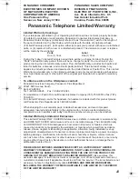 Предварительный просмотр 43 страницы Panasonic KX-TG2322B Operating Instructions Manual