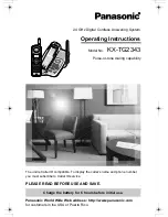 Panasonic KX-TG2343W - 2.4 GHz DSS Cordless Phone Operating Instructions Manual preview