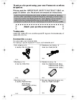 Предварительный просмотр 2 страницы Panasonic KX-TG2343W - 2.4 GHz DSS Cordless Phone Operating Instructions Manual