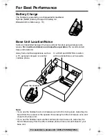 Предварительный просмотр 3 страницы Panasonic KX-TG2343W - 2.4 GHz DSS Cordless Phone Operating Instructions Manual