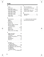 Предварительный просмотр 72 страницы Panasonic KX-TG2343W - 2.4 GHz DSS Cordless Phone Operating Instructions Manual