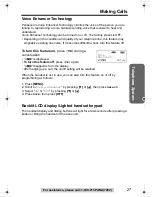 Предварительный просмотр 27 страницы Panasonic KX-TG2346 Operating Instructions Manual