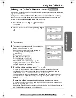 Предварительный просмотр 33 страницы Panasonic KX-TG2346 Operating Instructions Manual