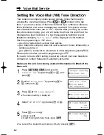 Preview for 44 page of Panasonic kx-tg2352 Operating Instructions Manual