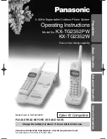 Предварительный просмотр 1 страницы Panasonic KX-TG2352PW Operating Instructions Manual