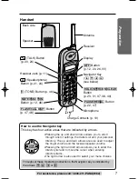 Предварительный просмотр 7 страницы Panasonic KX-TG2352PW Operating Instructions Manual