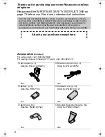 Предварительный просмотр 2 страницы Panasonic KX-TG2355S Operating Instructions Manual