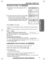 Предварительный просмотр 33 страницы Panasonic KX-TG2355S Operating Instructions Manual