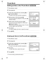 Предварительный просмотр 42 страницы Panasonic KX-TG2355S Operating Instructions Manual