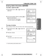 Предварительный просмотр 37 страницы Panasonic KX-TG2356 Operating Instructions Manual