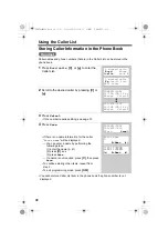 Предварительный просмотр 38 страницы Panasonic KX-TG2356C Operating Instructions Manual