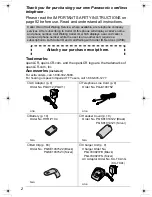 Предварительный просмотр 2 страницы Panasonic KX-TG2357 Operating Instructions Manual