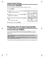 Предварительный просмотр 20 страницы Panasonic KX-TG2357 Operating Instructions Manual