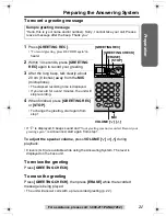 Предварительный просмотр 21 страницы Panasonic KX-TG2357 Operating Instructions Manual