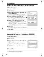 Предварительный просмотр 42 страницы Panasonic KX-TG2357 Operating Instructions Manual