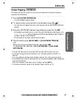 Предварительный просмотр 47 страницы Panasonic KX-TG2357 Operating Instructions Manual