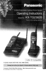 Preview for 1 page of Panasonic KX-TG2382B - 2.4GHz Phone System Operating Instructions Manual