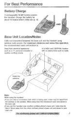 Preview for 3 page of Panasonic KX-TG2382B - 2.4GHz Phone System Operating Instructions Manual