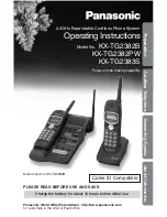 Panasonic KX TG2382PW Operating Instructions Manual preview