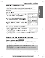 Предварительный просмотр 23 страницы Panasonic KX-TG2386 Operating Instructions Manual