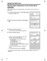 Предварительный просмотр 42 страницы Panasonic KX-TG2386 Operating Instructions Manual