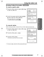 Предварительный просмотр 43 страницы Panasonic KX-TG2386 Operating Instructions Manual