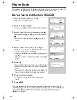 Предварительный просмотр 44 страницы Panasonic KX-TG2386 Operating Instructions Manual