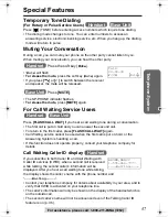 Предварительный просмотр 57 страницы Panasonic KX-TG2386 Operating Instructions Manual