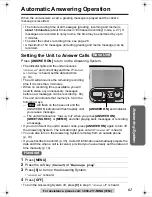 Предварительный просмотр 61 страницы Panasonic KX-TG2386 Operating Instructions Manual