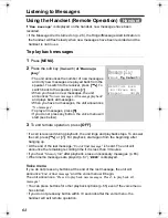 Предварительный просмотр 64 страницы Panasonic KX-TG2386 Operating Instructions Manual