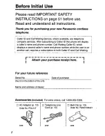 Preview for 2 page of Panasonic KX-TG2397B User Manual