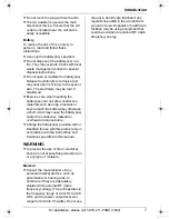 Preview for 7 page of Panasonic KX-TG2420 Operating Instructions Manual