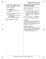 Preview for 17 page of Panasonic KX-TG2420 Operating Instructions Manual