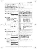 Preview for 21 page of Panasonic KX-TG2420 Operating Instructions Manual