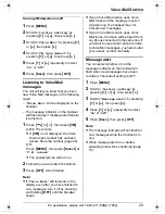 Preview for 29 page of Panasonic KX-TG2420 Operating Instructions Manual