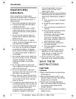 Preview for 6 page of Panasonic KX-TG2421 Operating Instructions Manual