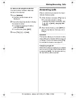 Preview for 17 page of Panasonic KX-TG2421 Operating Instructions Manual