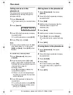 Preview for 22 page of Panasonic KX-TG2421 Operating Instructions Manual