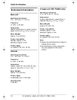 Preview for 54 page of Panasonic KX-TG2421 Operating Instructions Manual